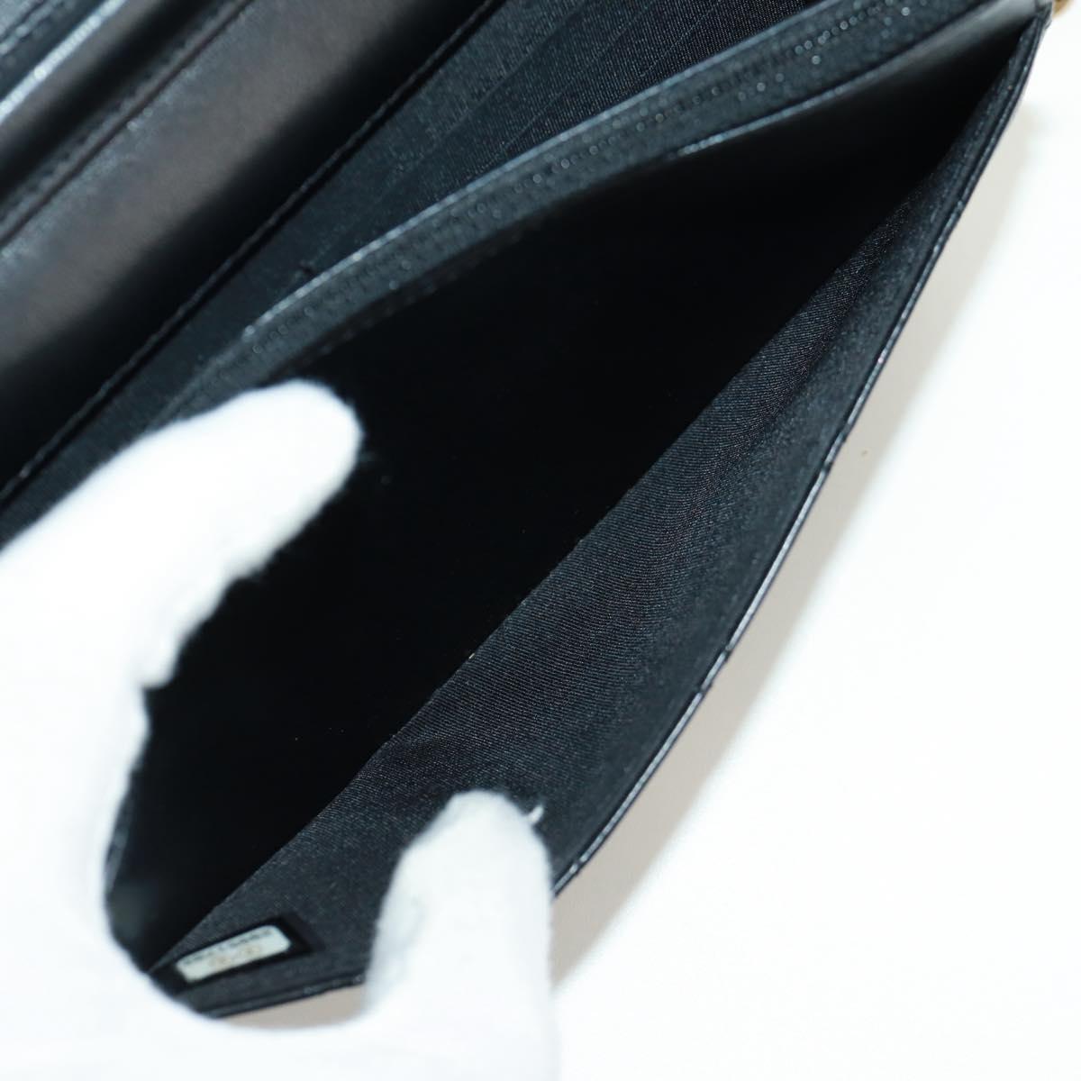 CHANEL Matelasse Chain Wallet Lamb Skin Black CC Auth 171862SAM