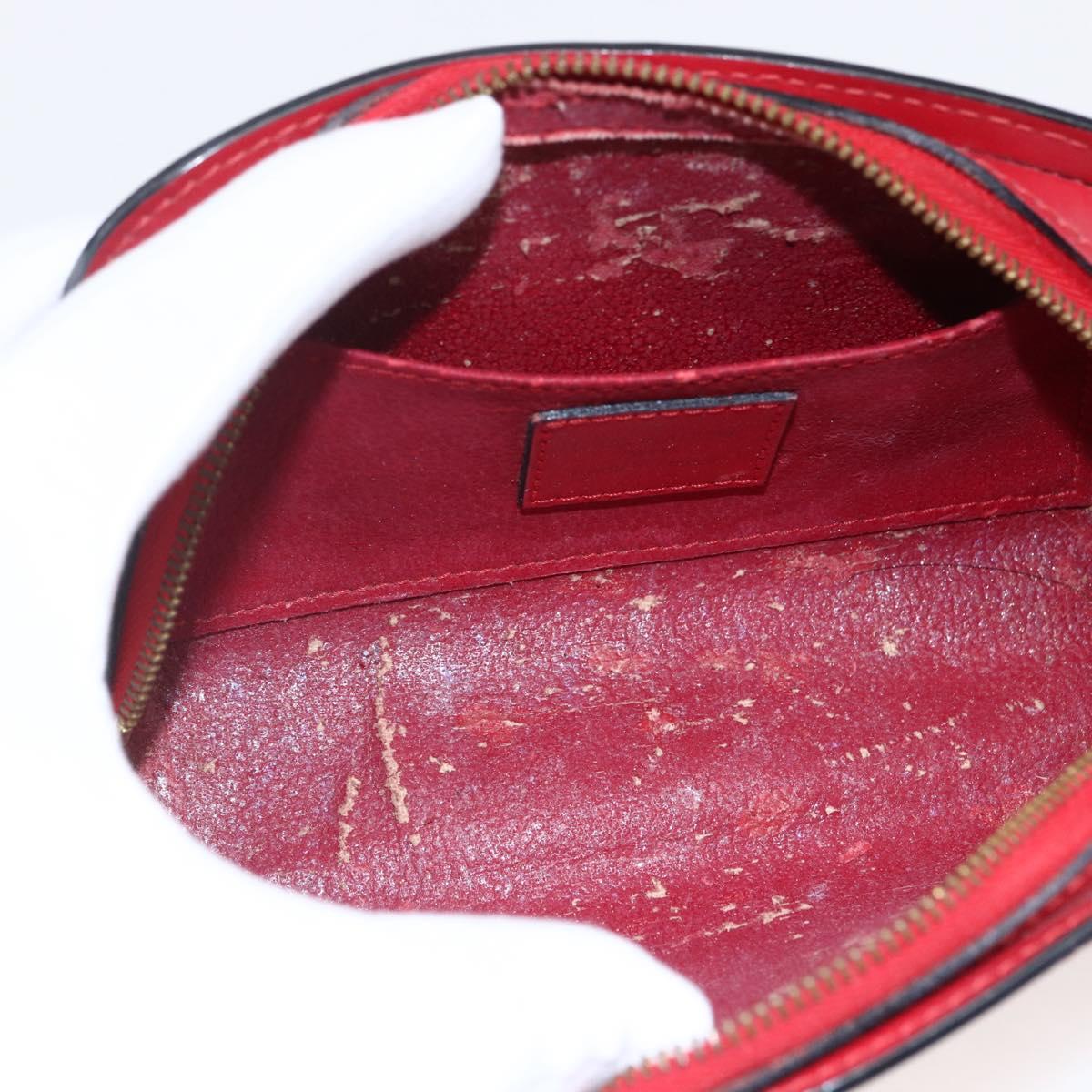 LOUIS VUITTON Epi Dauphine PM Pouch Castilian Red M48447 LV Auth 171867