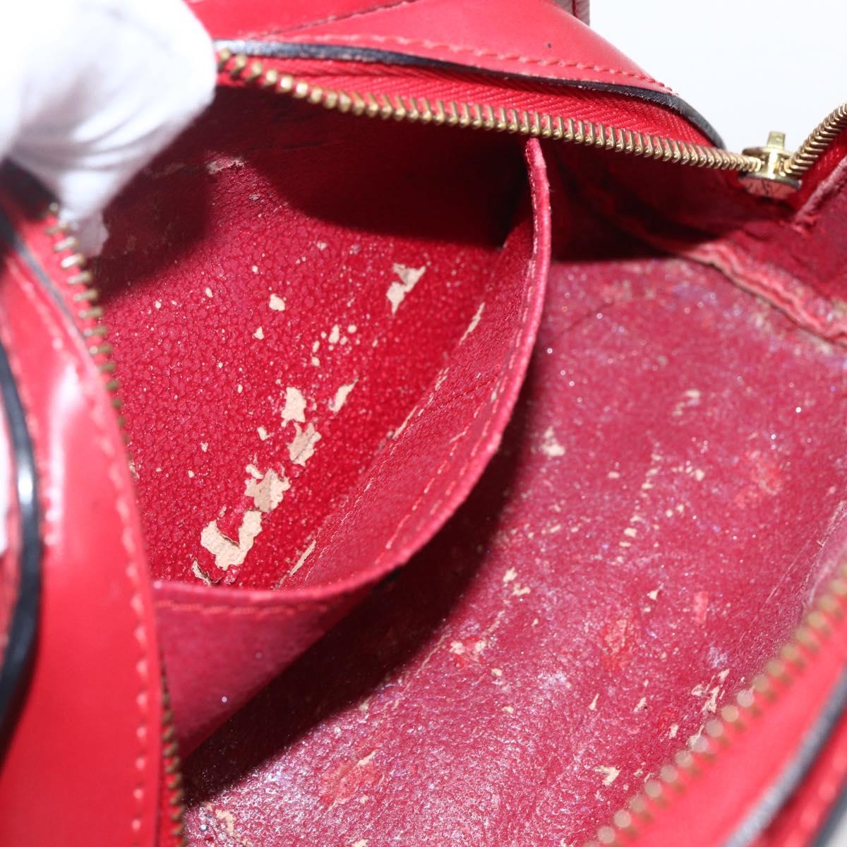 LOUIS VUITTON Epi Dauphine PM Pouch Castilian Red M48447 LV Auth 171867