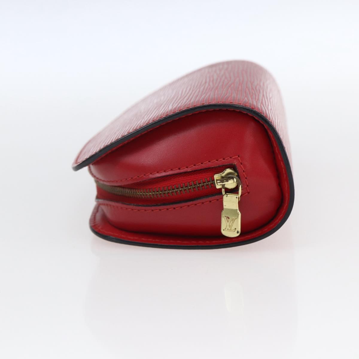 LOUIS VUITTON Epi Dauphine PM Pouch Castilian Red M48447 LV Auth 171867