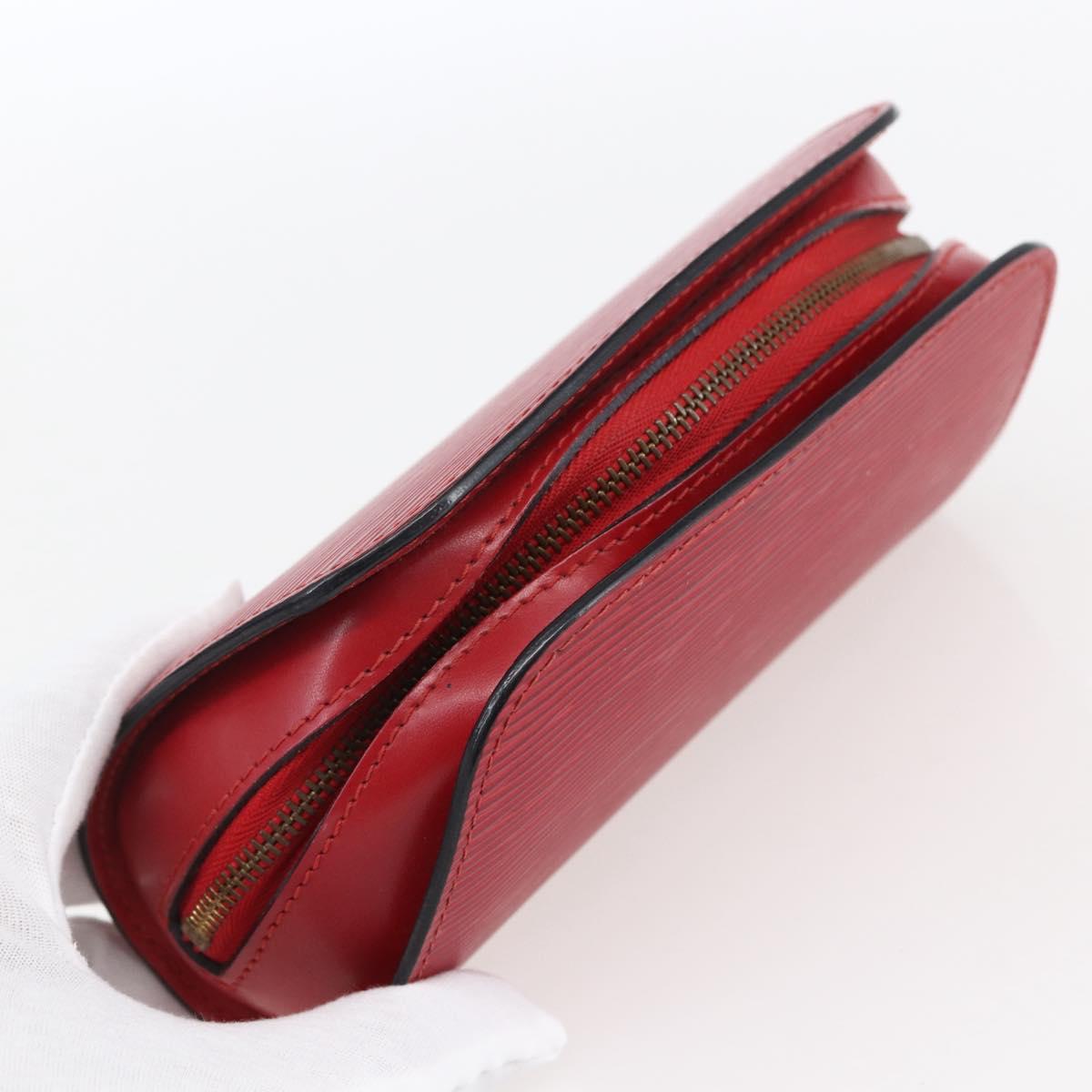 LOUIS VUITTON Epi Dauphine PM Pouch Castilian Red M48447 LV Auth 171867