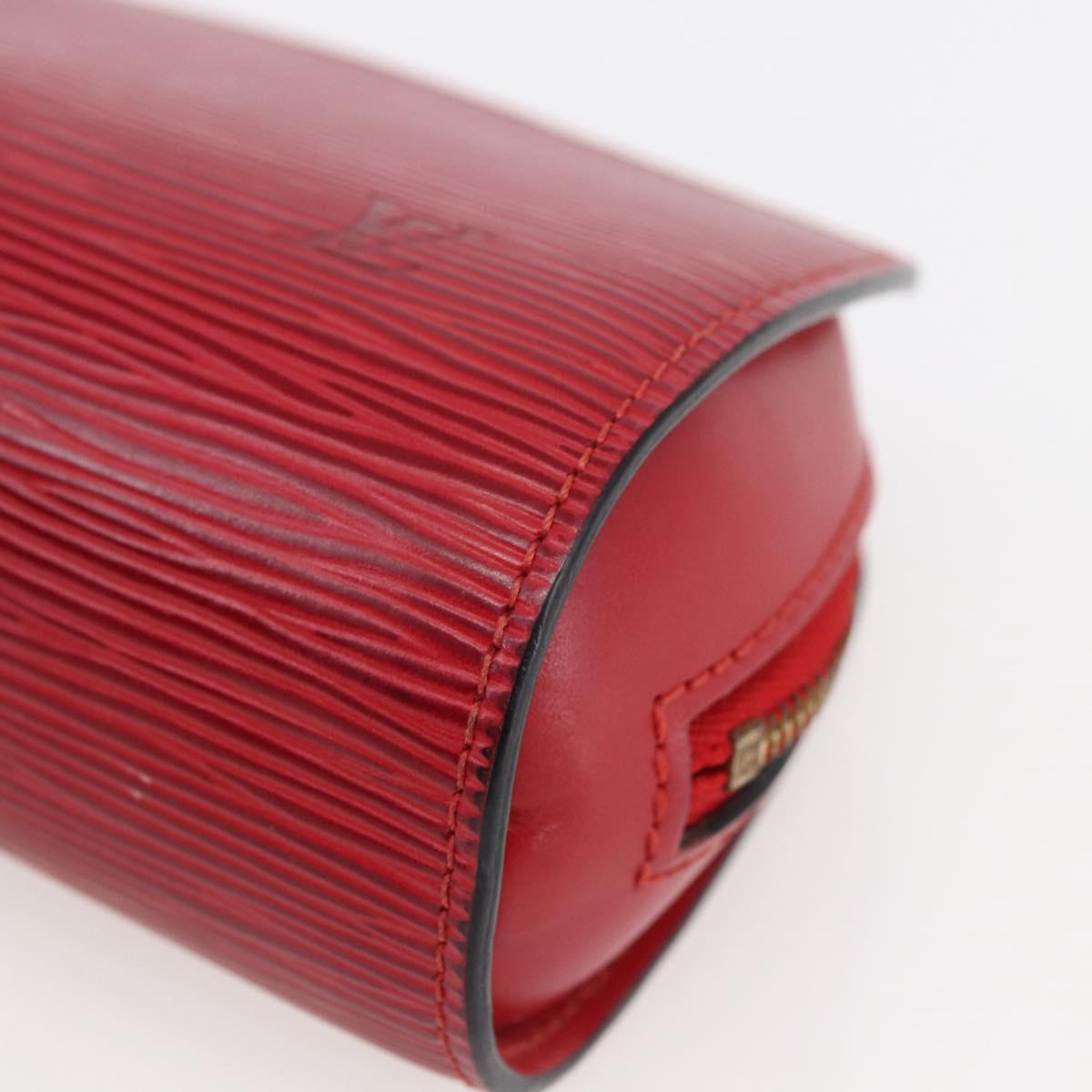 LOUIS VUITTON Epi Dauphine PM Pouch Castilian Red M48447 LV Auth 171867