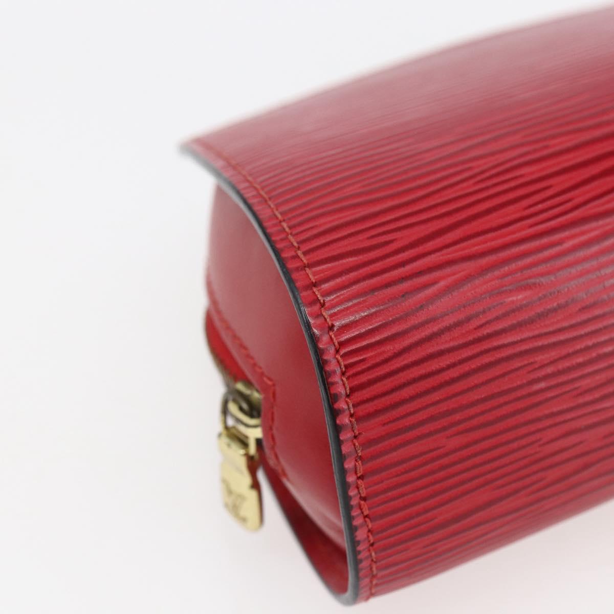 LOUIS VUITTON Epi Dauphine PM Pouch Castilian Red M48447 LV Auth 171867