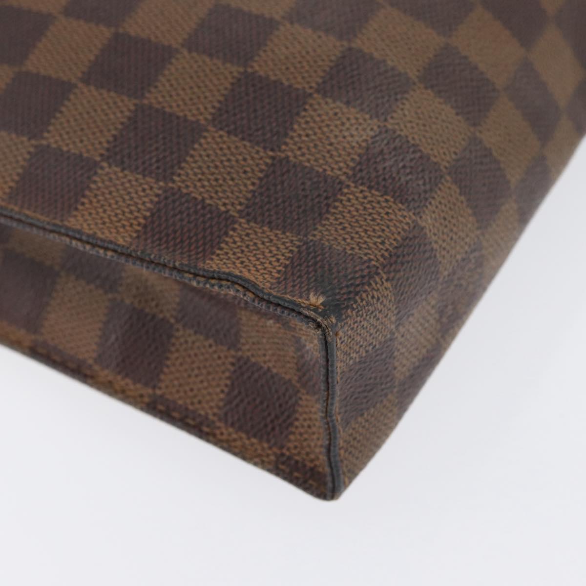 LOUIS VUITTON Damier Ebene Poche Toilette 26 Pouch N47543 LV Auth 171870