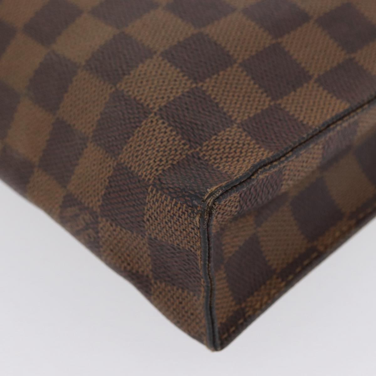 LOUIS VUITTON Damier Ebene Poche Toilette 26 Pouch N47543 LV Auth 171870