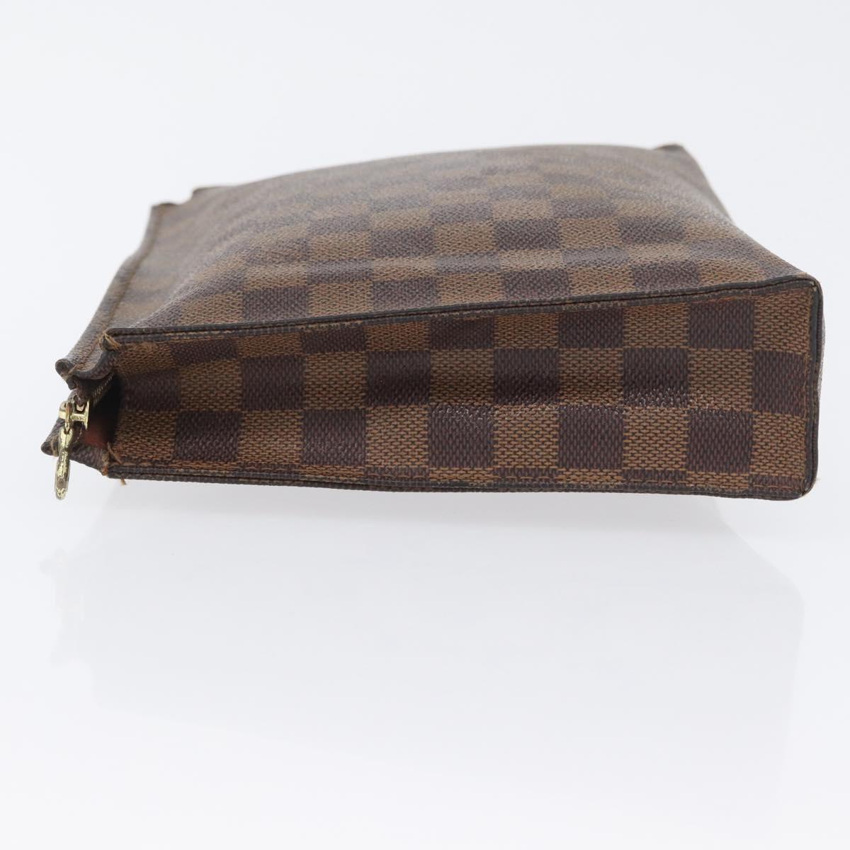 LOUIS VUITTON Damier Ebene Poche Toilette 26 Pouch N47543 LV Auth 171870