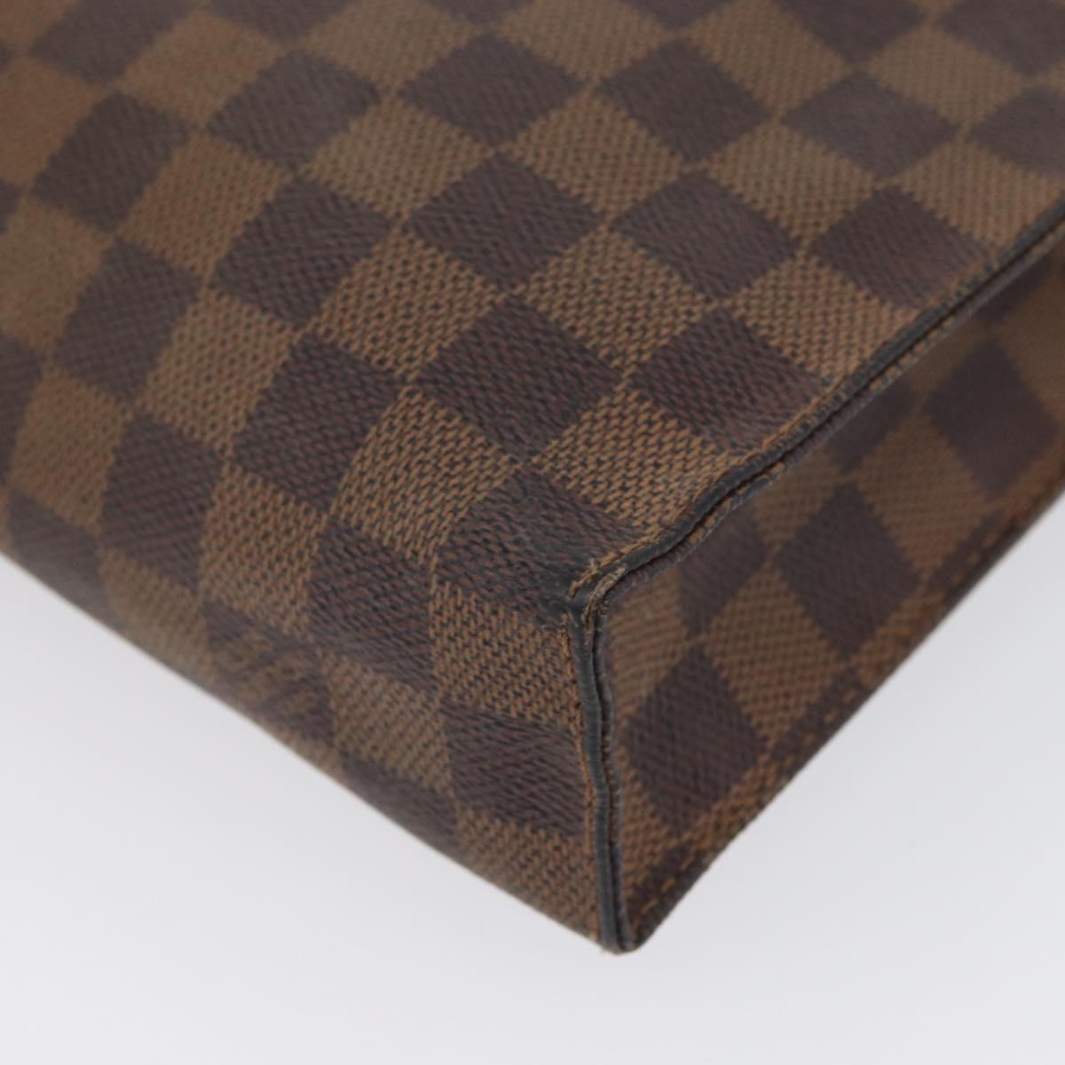 LOUIS VUITTON Damier Ebene Poche Toilette 26 Pouch N47543 LV Auth 171870