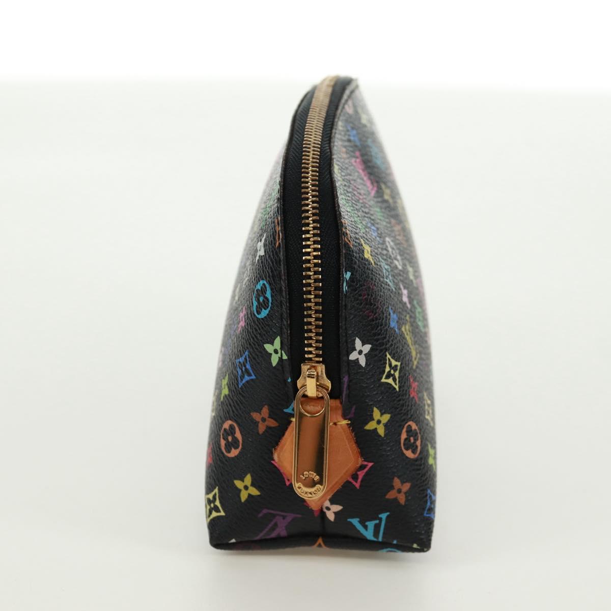 LOUIS VUITTON Multicolor Pochette Cosmetic Pouch Black M47355 LV Auth 171882V