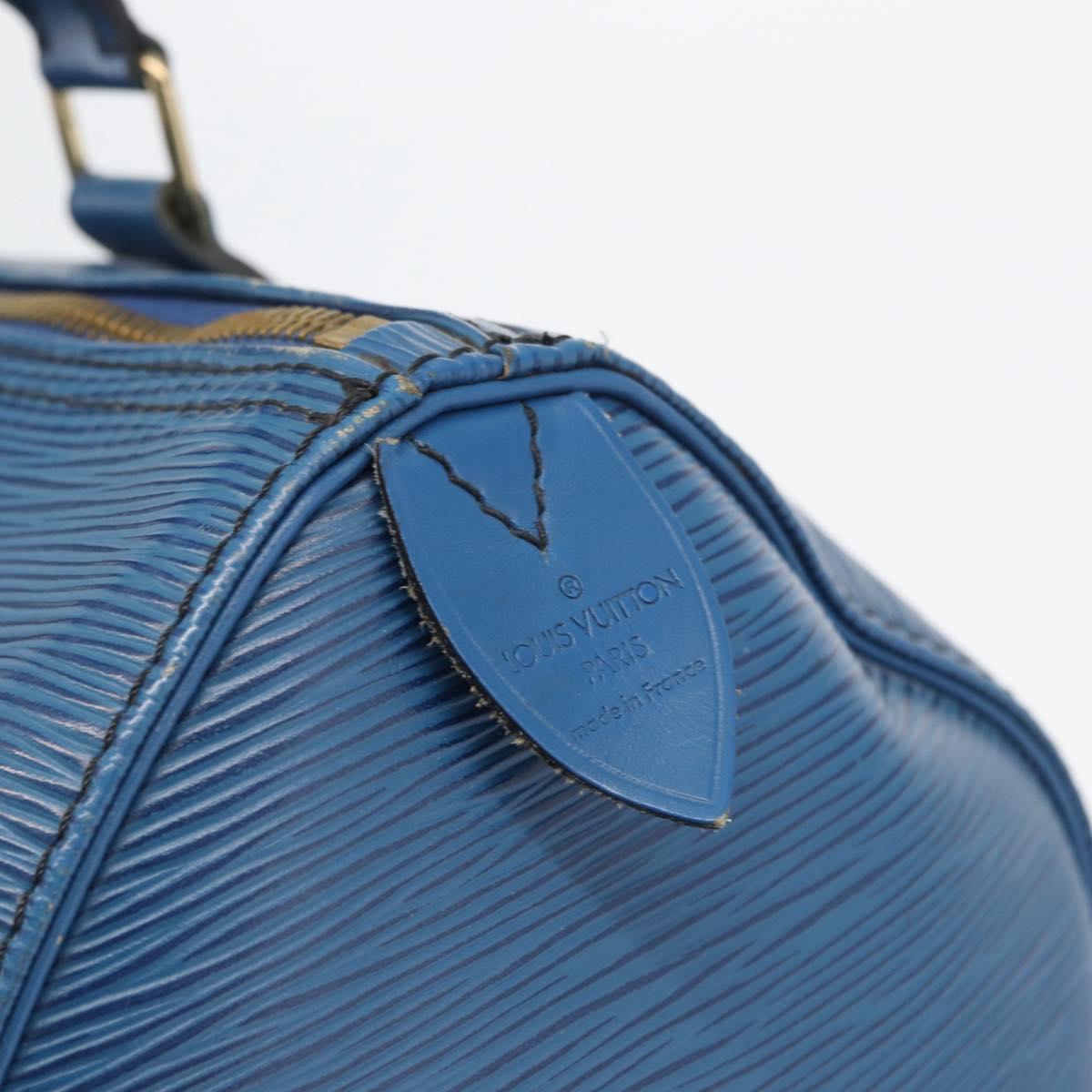 LOUIS VUITTON Epi Speedy 30 Hand Bag Toledo Blue M43005 LV Auth 171891