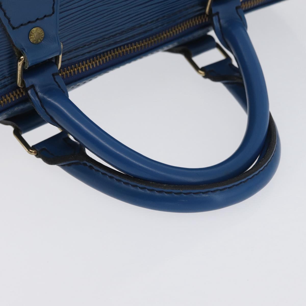 LOUIS VUITTON Epi Speedy 30 Hand Bag Toledo Blue M43005 LV Auth 171891