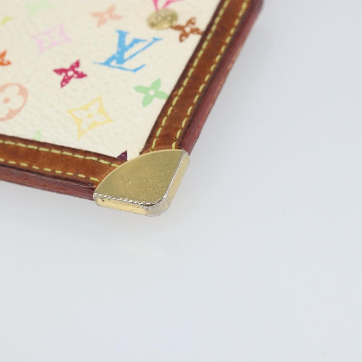 LOUIS VUITTON Monogram Multicolor Pochette Cles Purse White M92655 Auth 171918