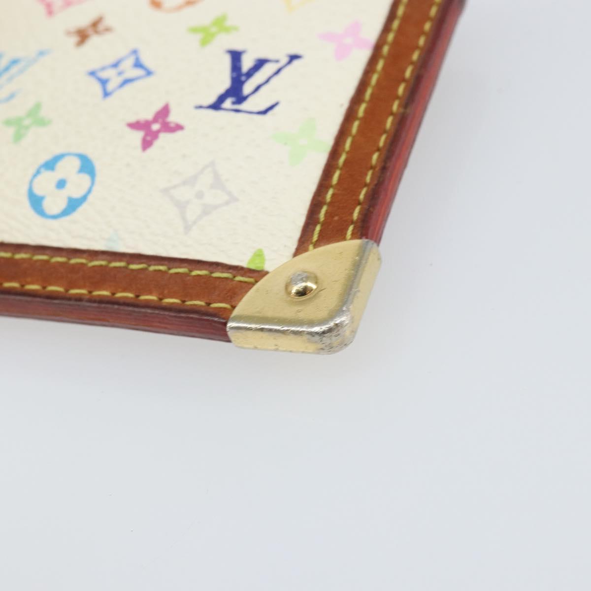 LOUIS VUITTON Monogram Multicolor Pochette Cles Purse White M92655 Auth 171918