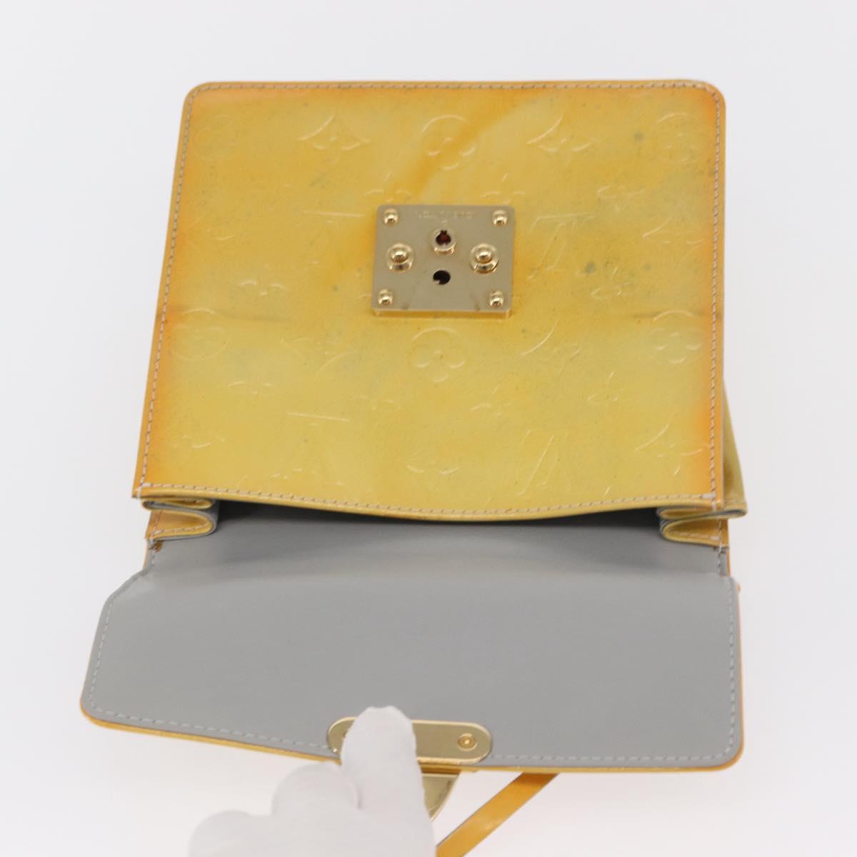 LOUIS VUITTON Monogram Vernis Spring street Hand Bag Gris M91029 LV Auth 171927