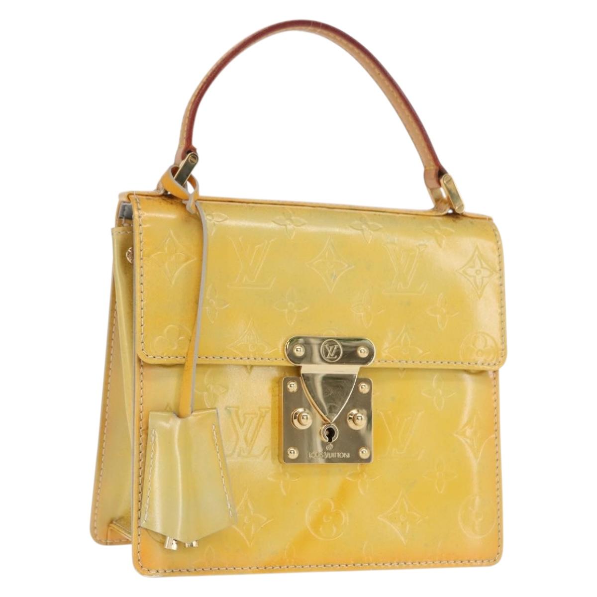 LOUIS VUITTON Monogram Vernis Spring street Hand Bag Gris M91029 LV Auth 171927