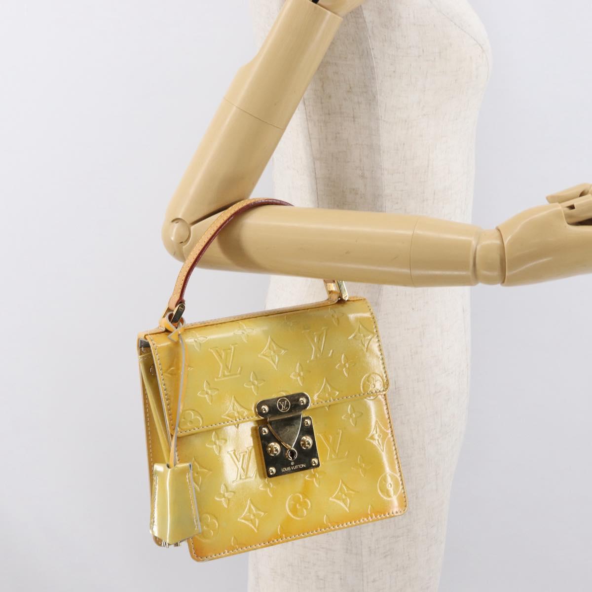 LOUIS VUITTON Monogram Vernis Spring street Hand Bag Gris M91029 LV Auth 171927