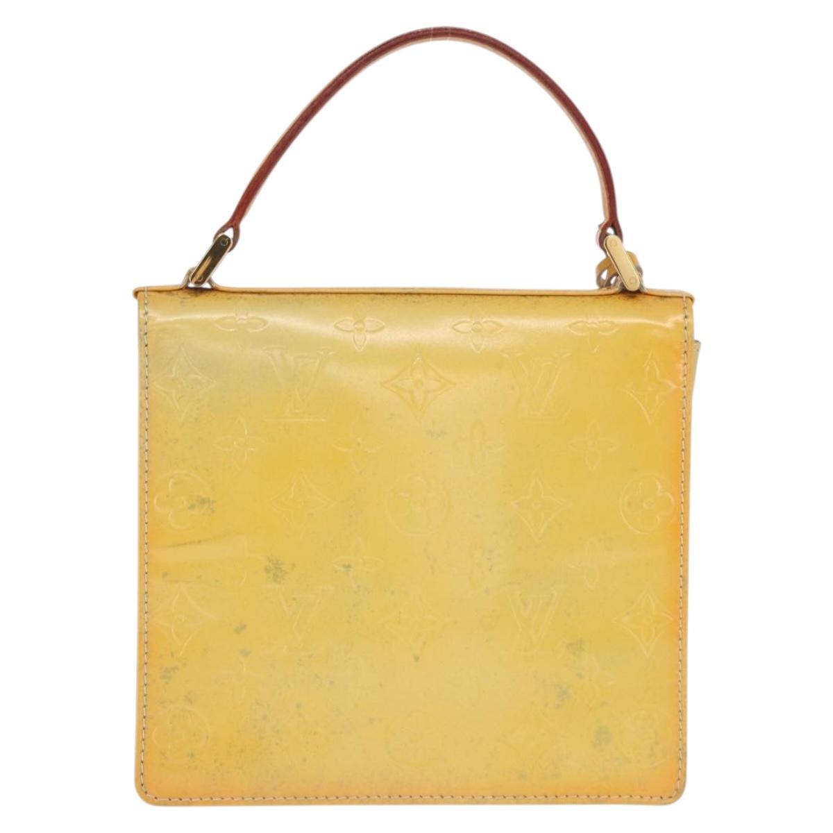 LOUIS VUITTON Monogram Vernis Spring street Hand Bag Gris M91029 LV Auth 171927