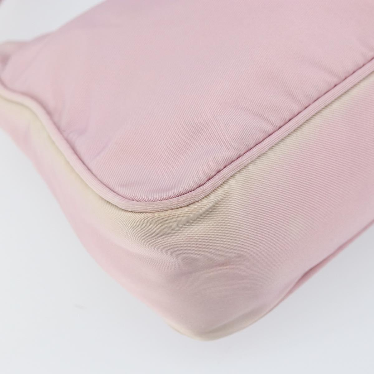 PRADA Hand Pouch Nylon Pink Auth 171934