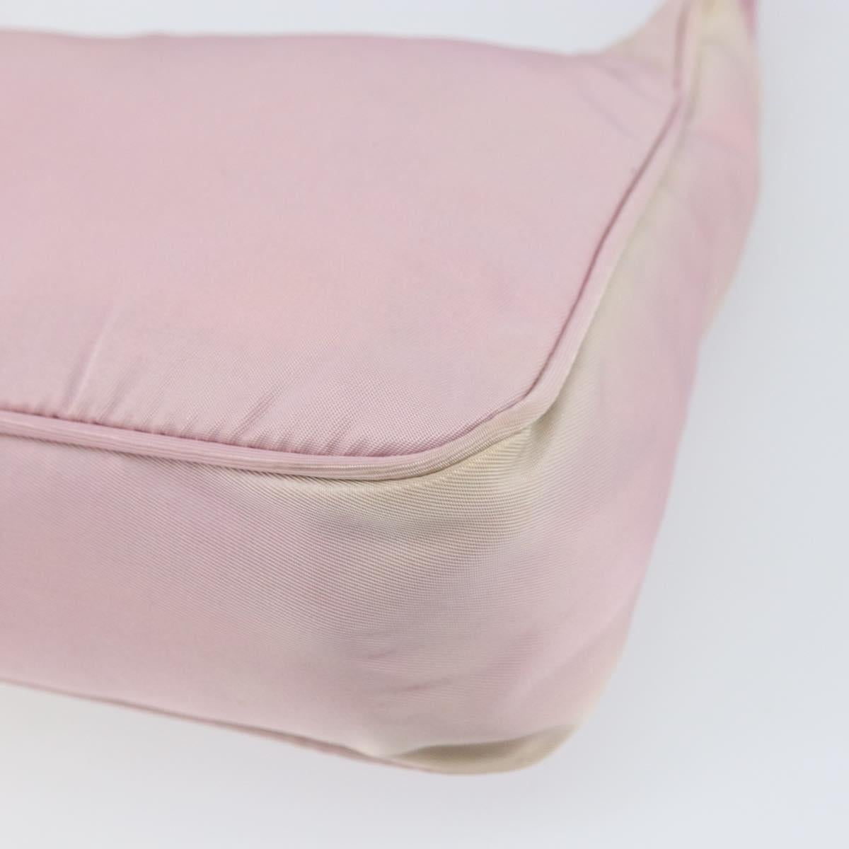 PRADA Hand Pouch Nylon Pink Auth 171934