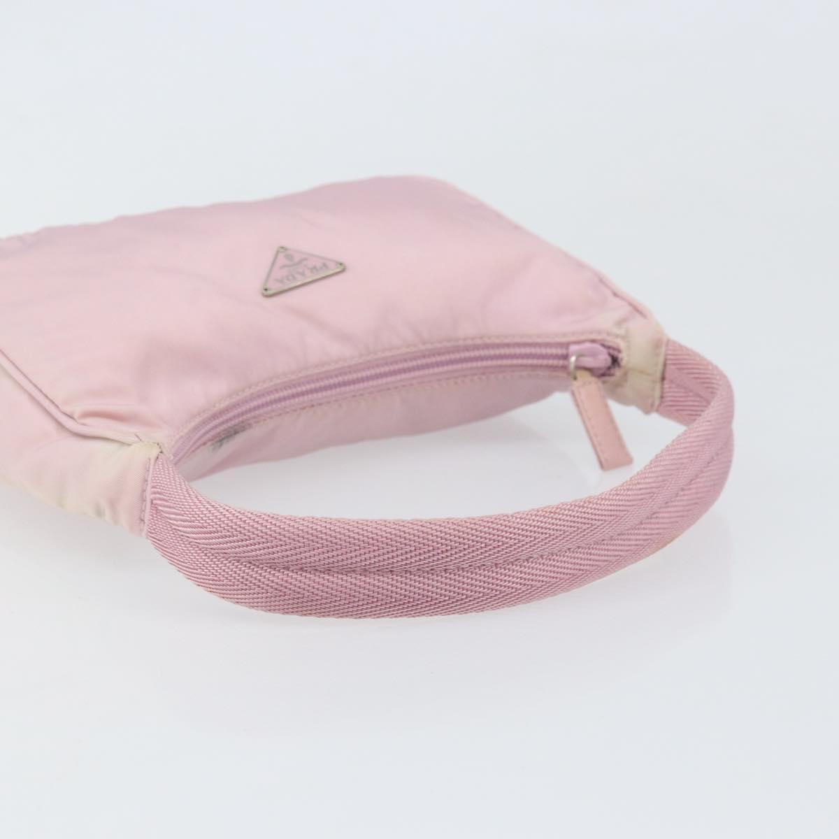 PRADA Hand Pouch Nylon Pink Auth 171934