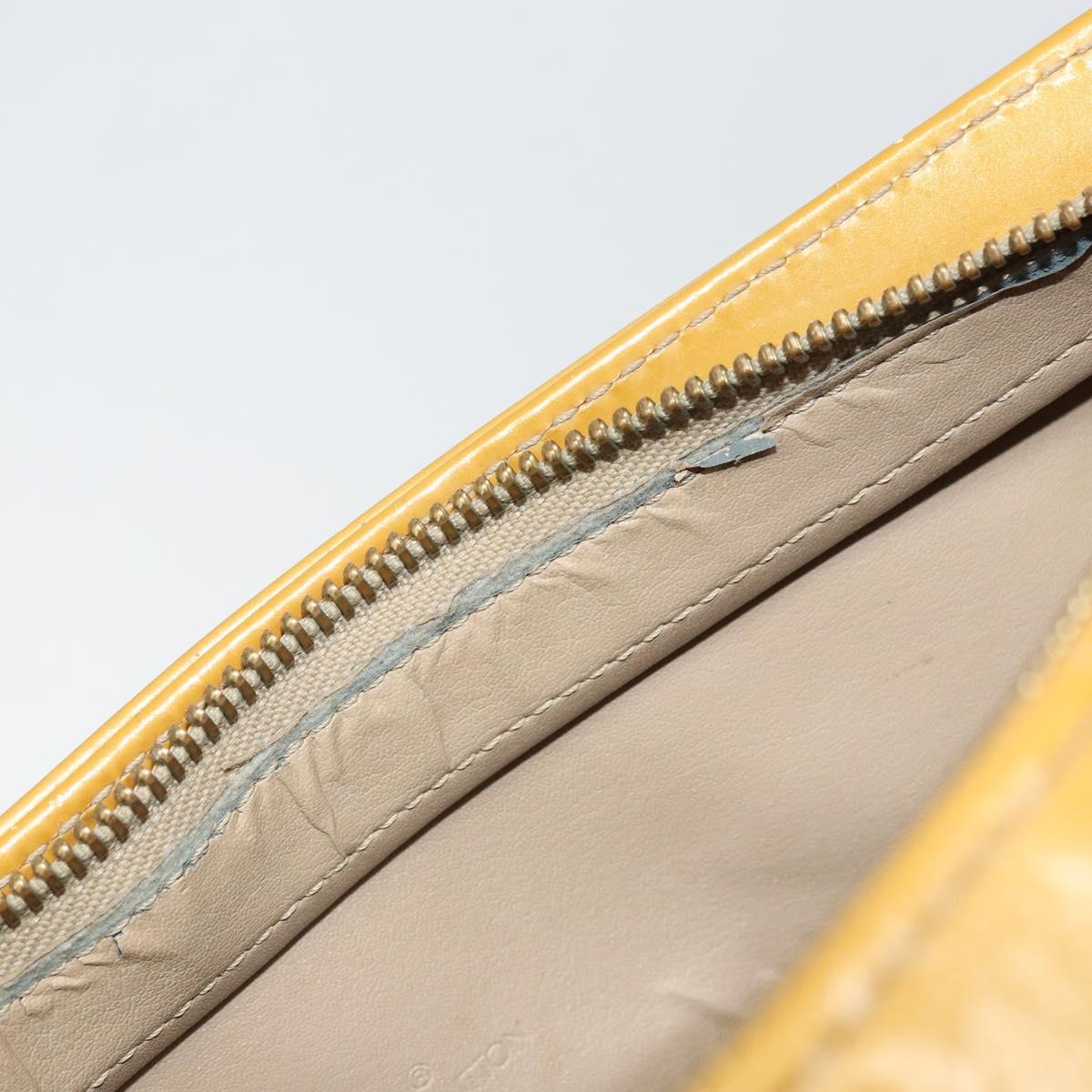LOUIS VUITTON Monogram Vernis Houston Hand Bag Beige M91004 LV Auth 171942