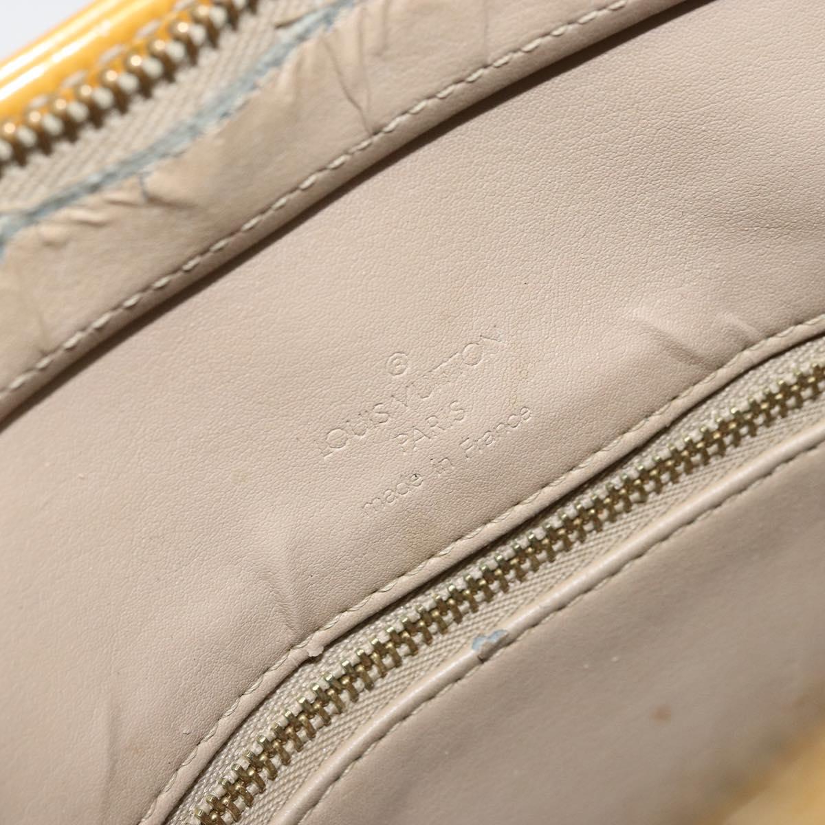 LOUIS VUITTON Monogram Vernis Houston Hand Bag Beige M91004 LV Auth 171942