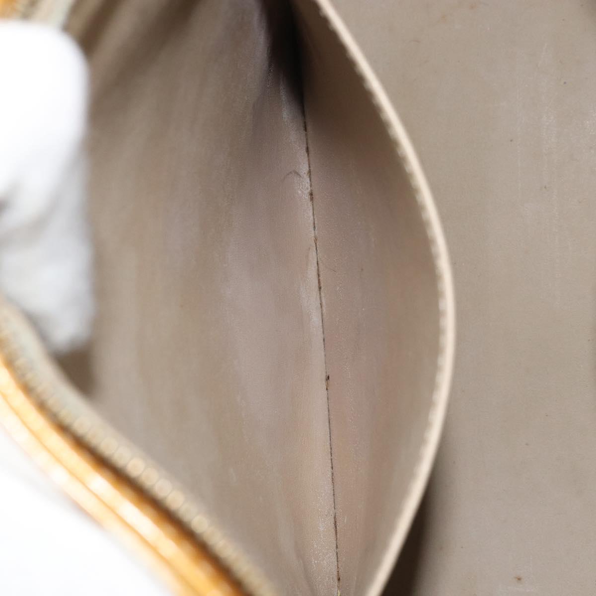 LOUIS VUITTON Monogram Vernis Houston Hand Bag Beige M91004 LV Auth 171942