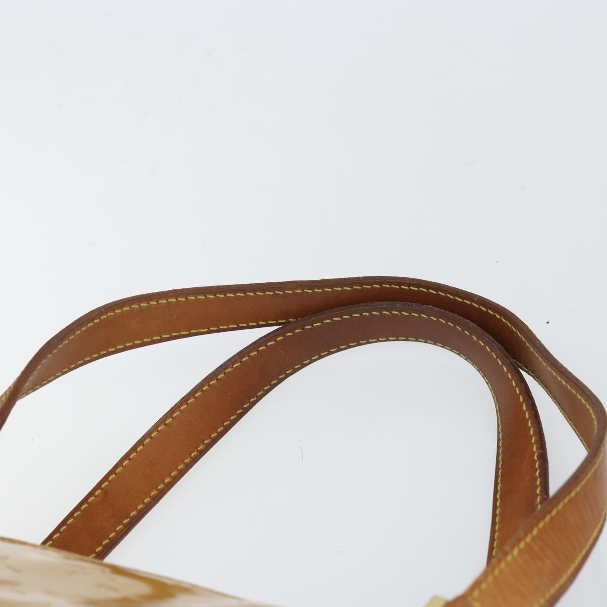 LOUIS VUITTON Monogram Vernis Houston Hand Bag Beige M91004 LV Auth 171942