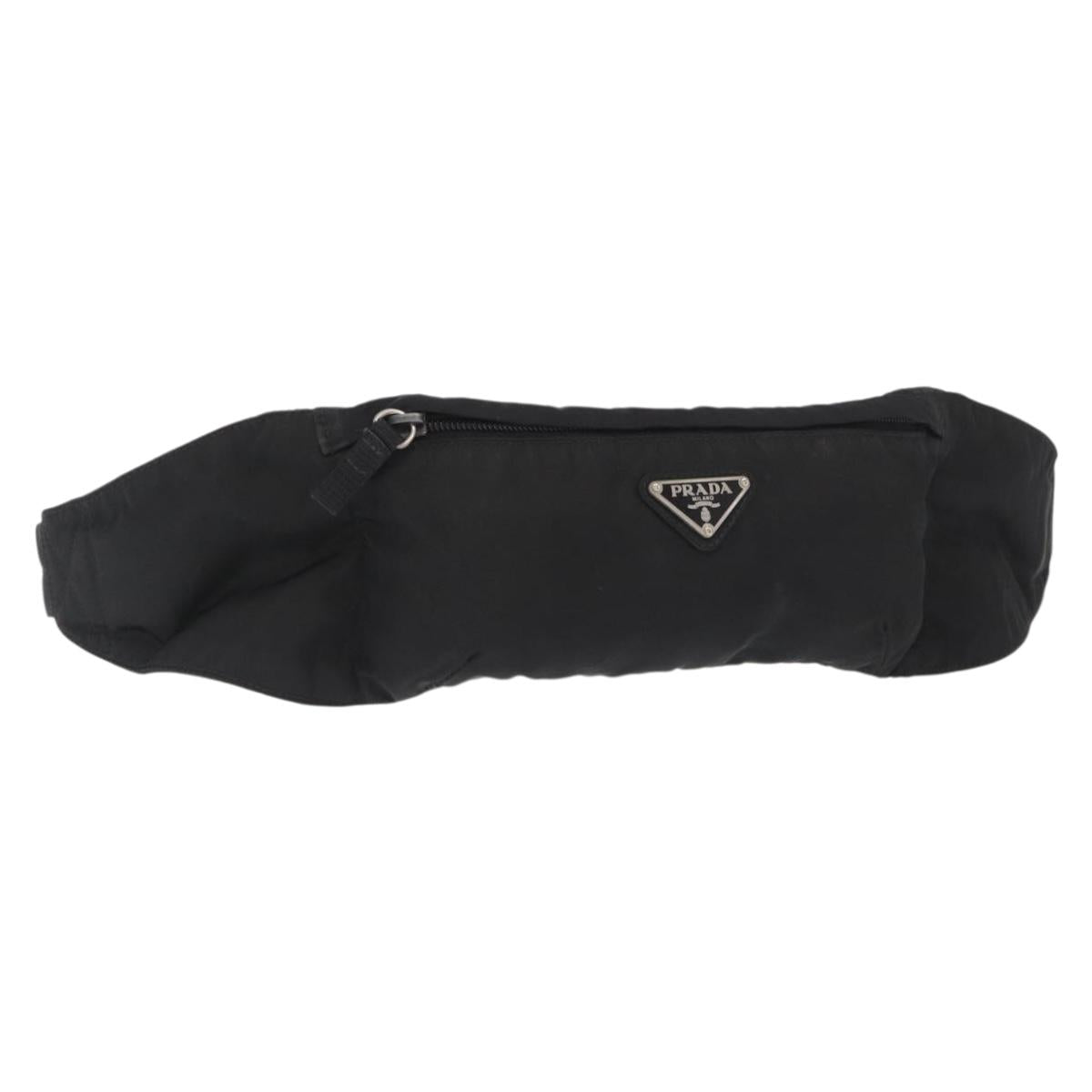 PRADA Waist bag Nylon Black Auth 171943