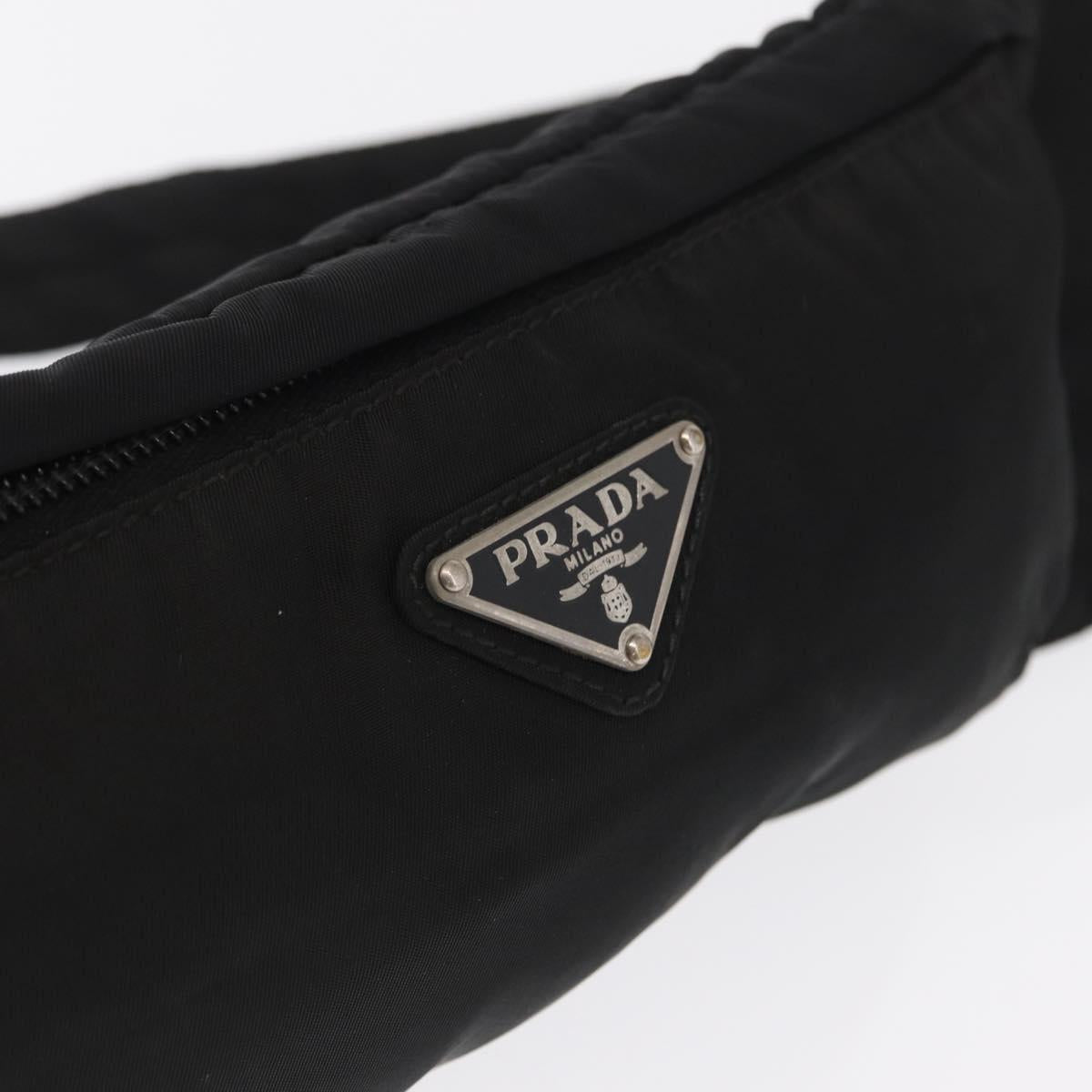 PRADA Waist bag Nylon Black Auth 171943