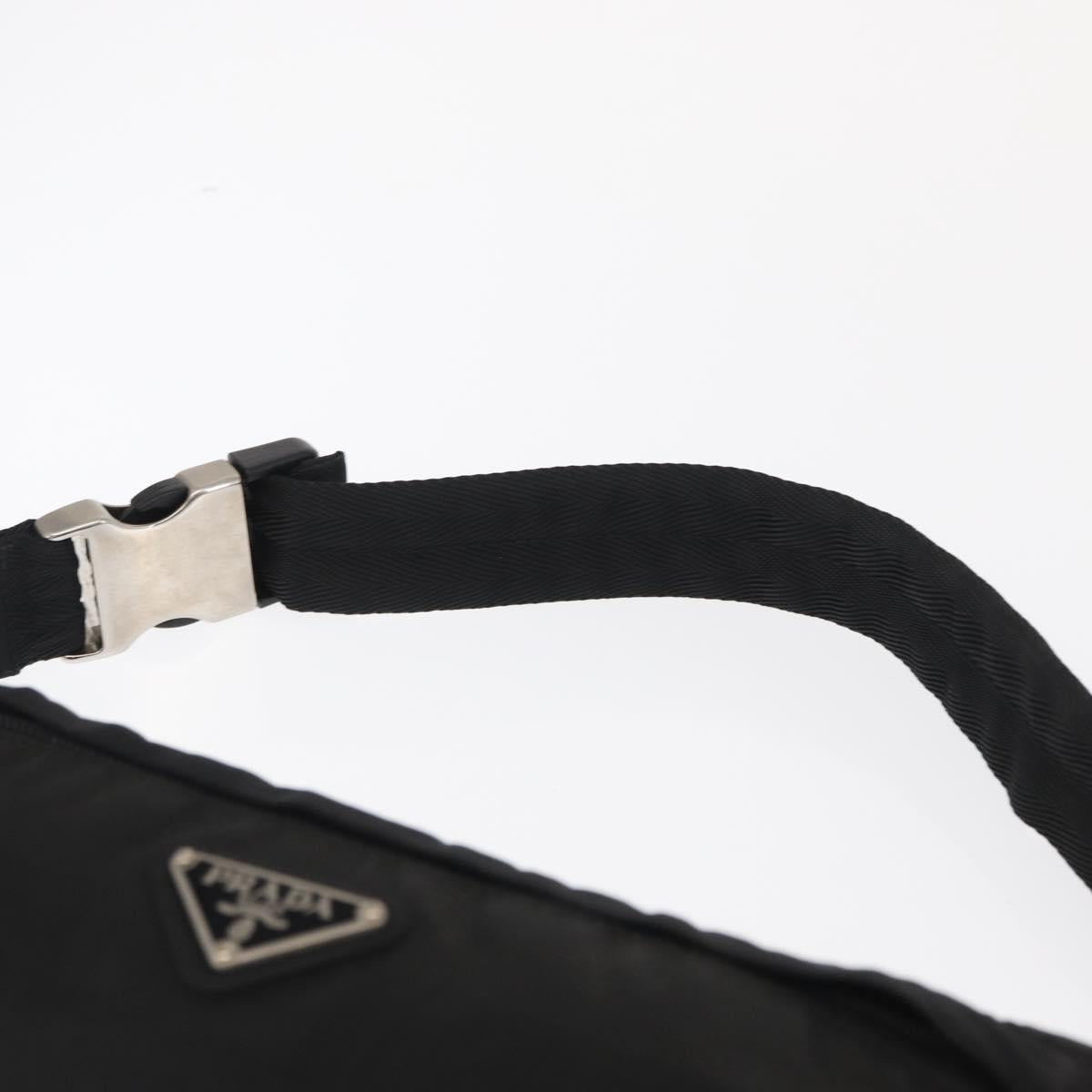 PRADA Waist bag Nylon Black Auth 171943