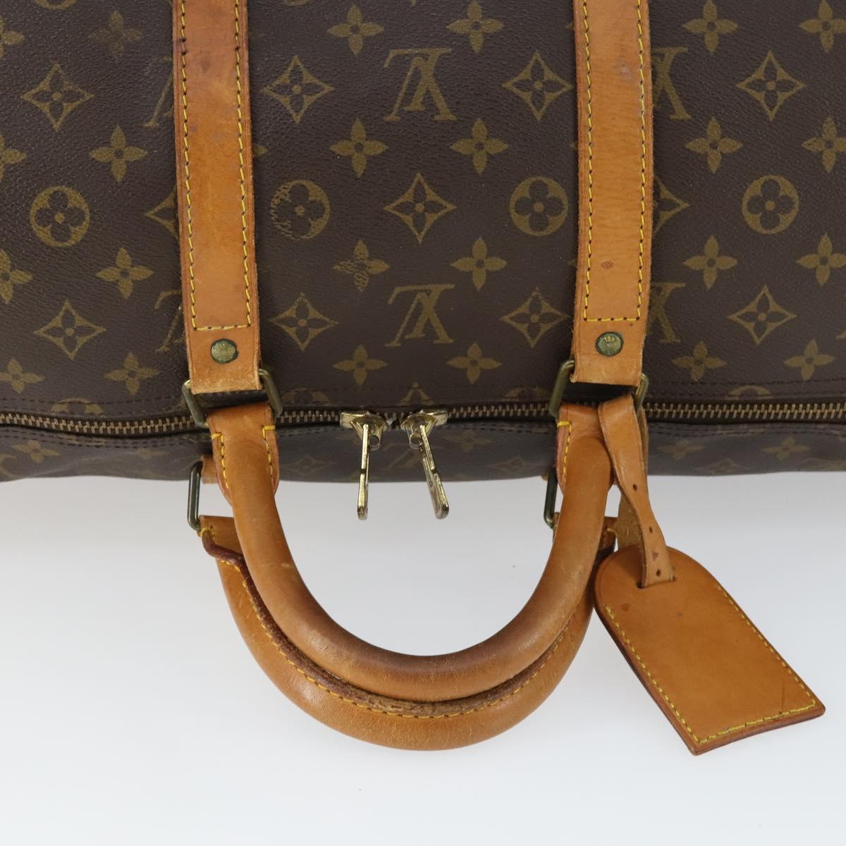 LOUIS VUITTON Monogram Keepall 55 Boston Bag M41424 LV Auth 171947