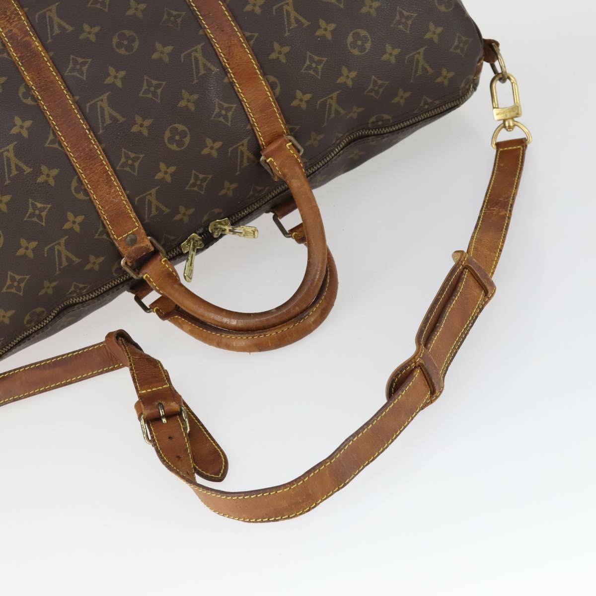 LOUIS VUITTON Monogram Keepall Bandouliere 50 Boston Bag M41416 LV Auth 171949