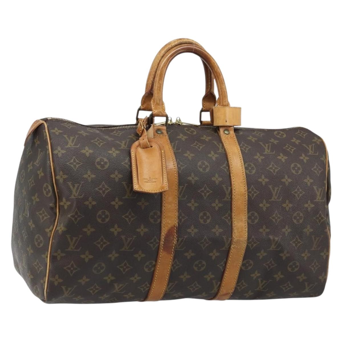 LOUIS VUITTON Monogram Keepall 45 Boston Bag M41428 LV Auth 171950