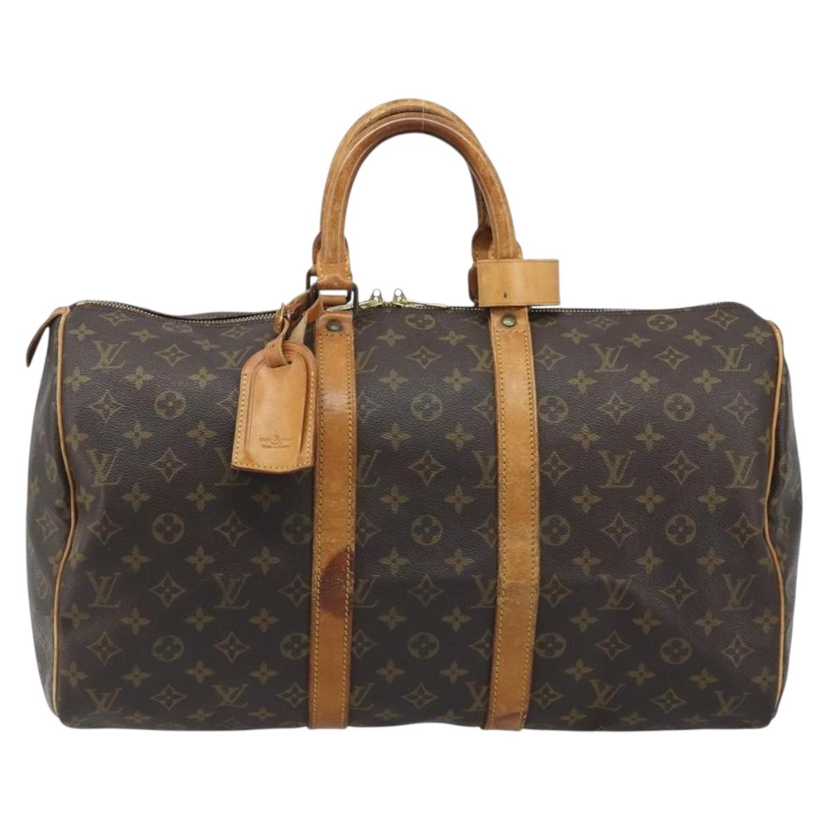 LOUIS VUITTON Monogram Keepall 45 Boston Bag M41428 LV Auth 171950