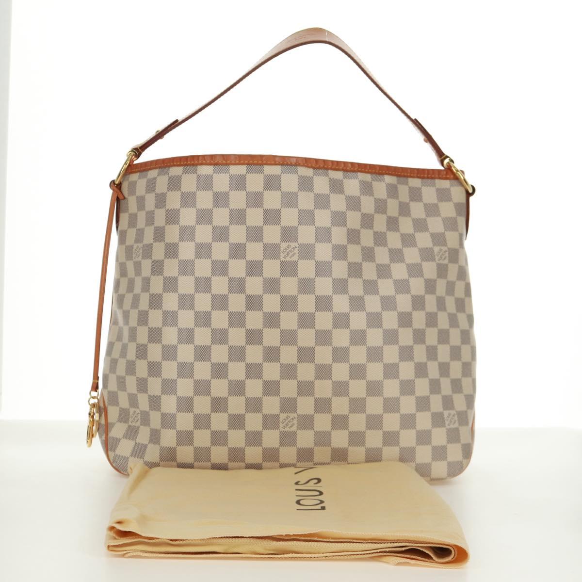 LOUIS VUITTON Damier Azur Delightful MM Shoulder Bag N41448 LV Auth 171963V