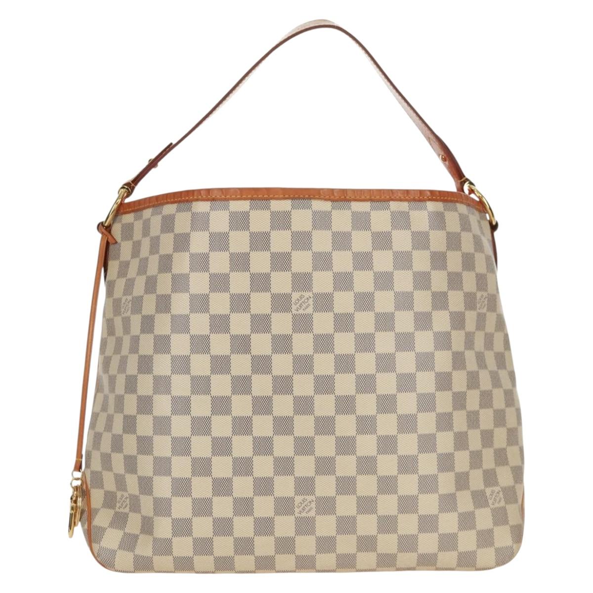 LOUIS VUITTON Damier Azur Delightful MM Shoulder Bag N41448 LV Auth 171963V
