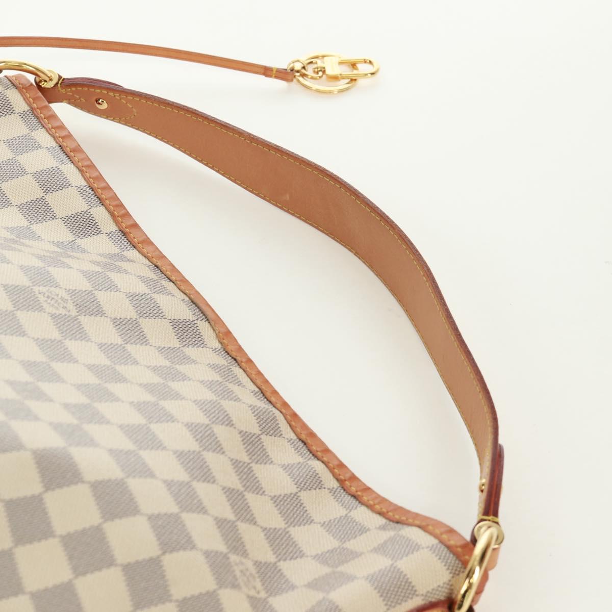 LOUIS VUITTON Damier Azur Delightful MM Shoulder Bag N41448 LV Auth 171963V