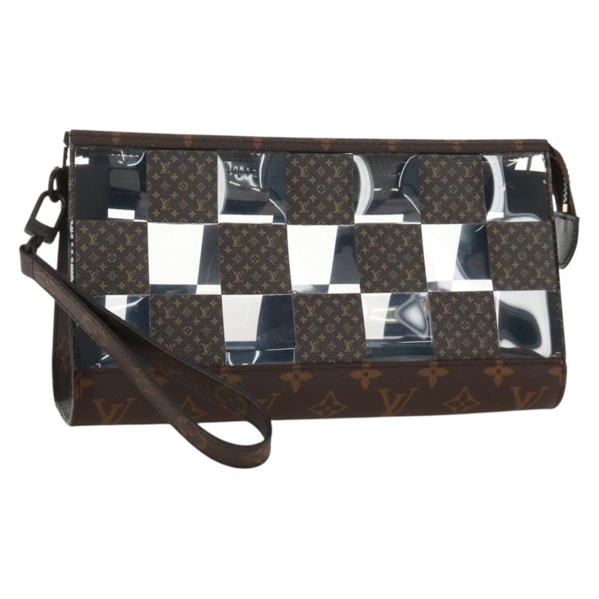 LOUIS VUITTON Monogram Chess Stand Pouch M81588 LV Auth 171970M