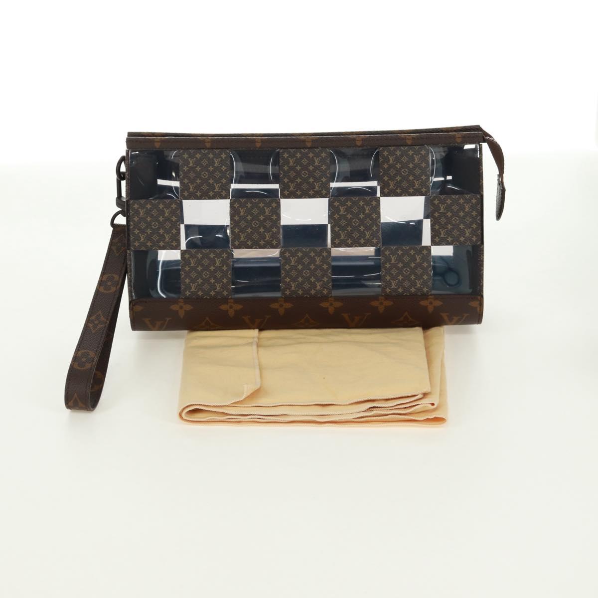 LOUIS VUITTON Monogram Chess Stand Pouch M81588 LV Auth 171970M