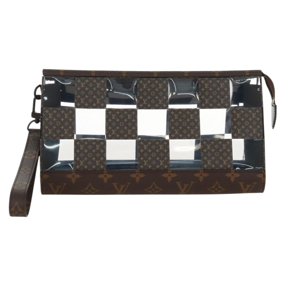 LOUIS VUITTON Monogram Chess Stand Pouch M81588 LV Auth 171970M