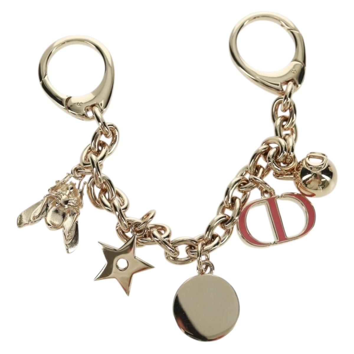 Christian Dior 30 Montaigne Bag Charm metal Gold Auth 171972M