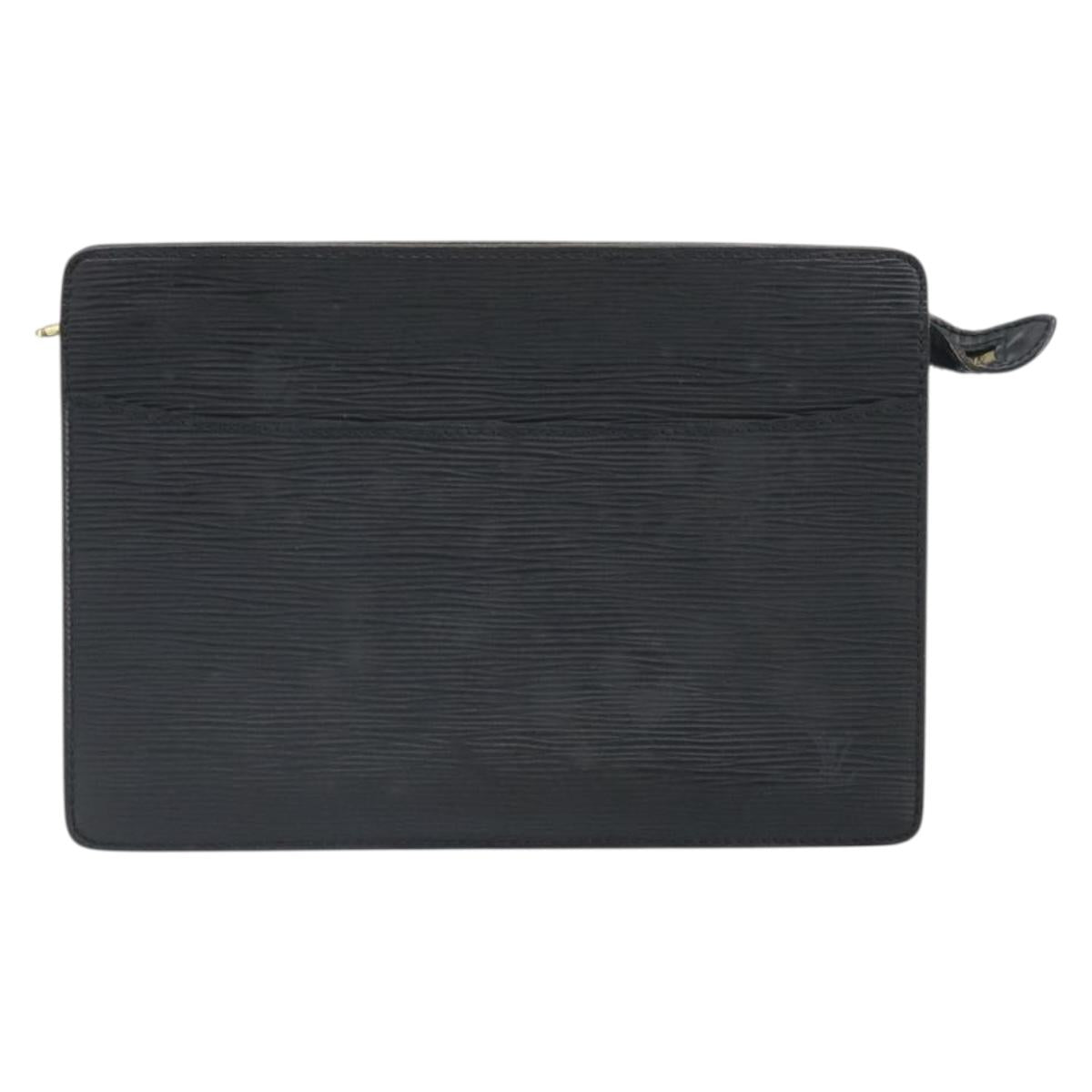 LOUIS VUITTON Epi Pochette Homme Clutch Bag Black M52522 LV Auth 171980
