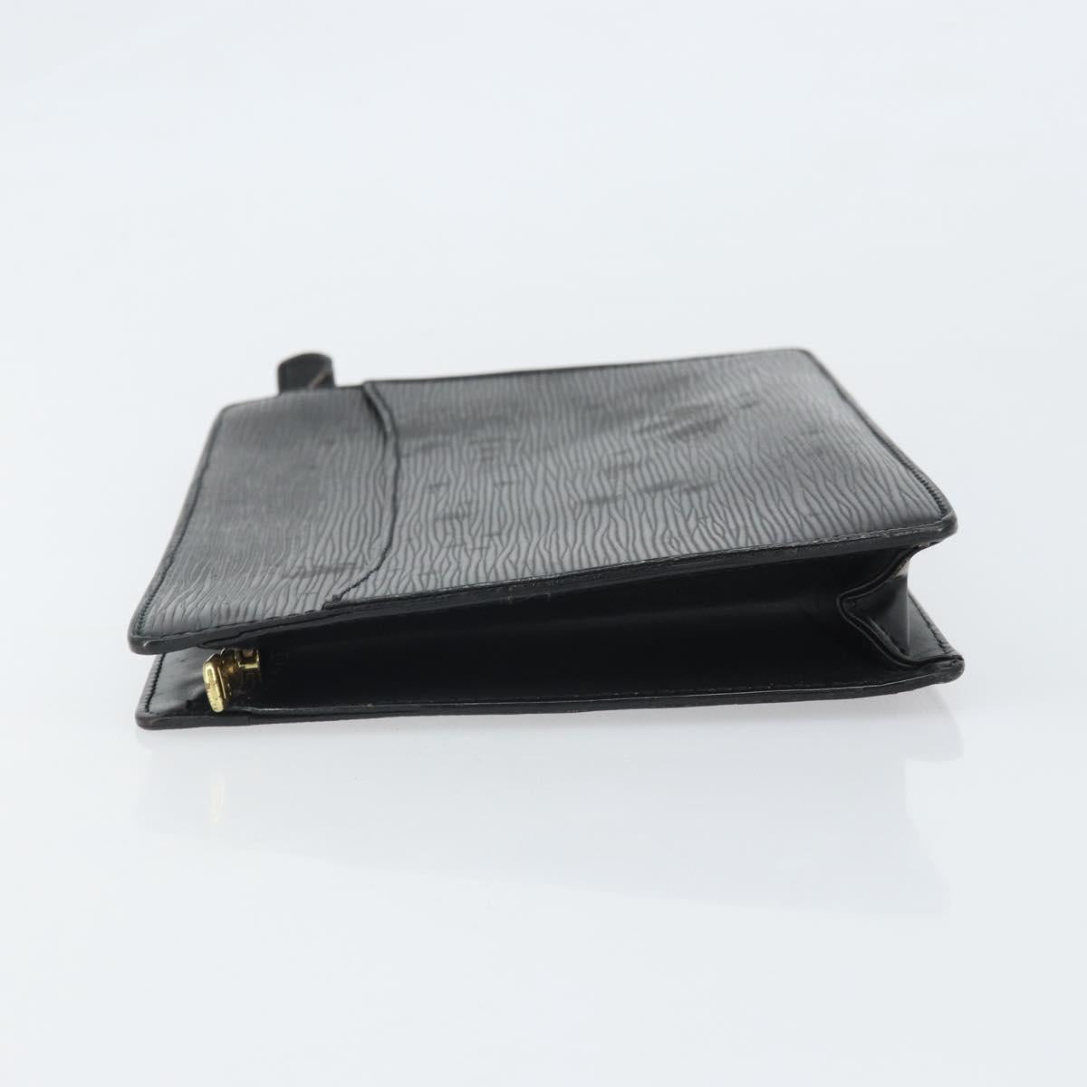 LOUIS VUITTON Epi Pochette Homme Clutch Bag Black M52522 LV Auth 171980