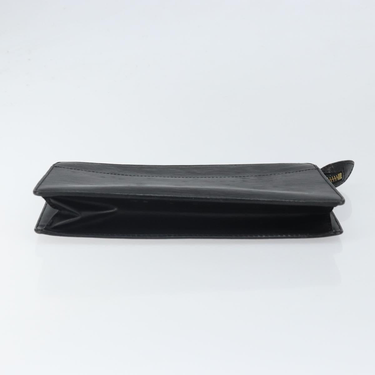 LOUIS VUITTON Epi Pochette Homme Clutch Bag Black M52522 LV Auth 171980