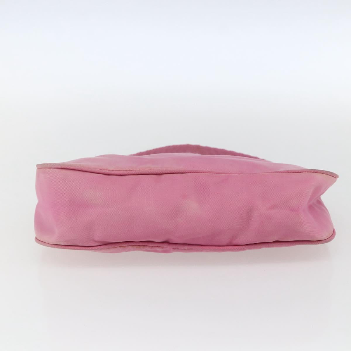 PRADA Accessory Pouch Nylon Pink Silver Auth 171998