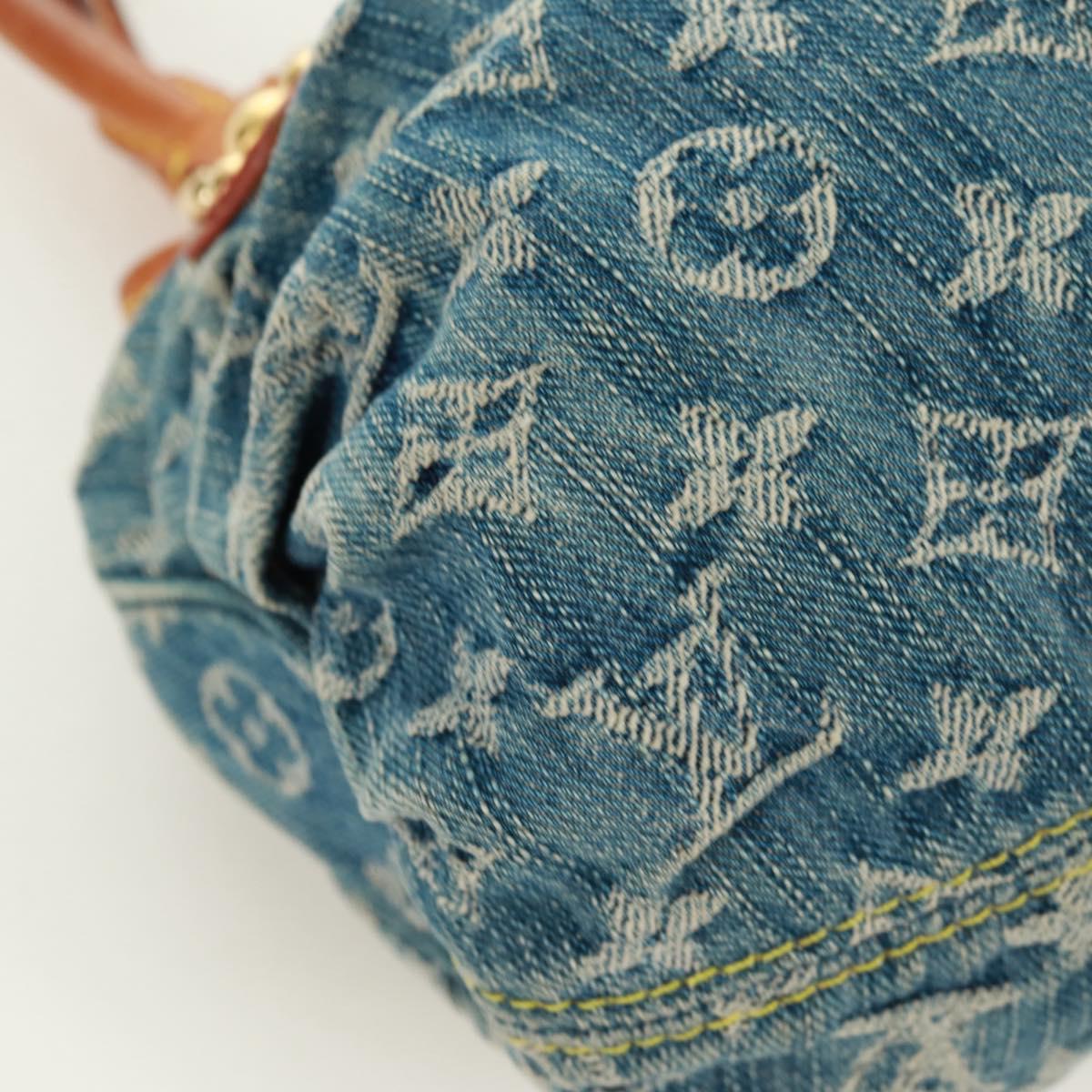LOUIS VUITTON Monogram Denim Preity Hand Bag Blue M95020 LV Auth 172009V