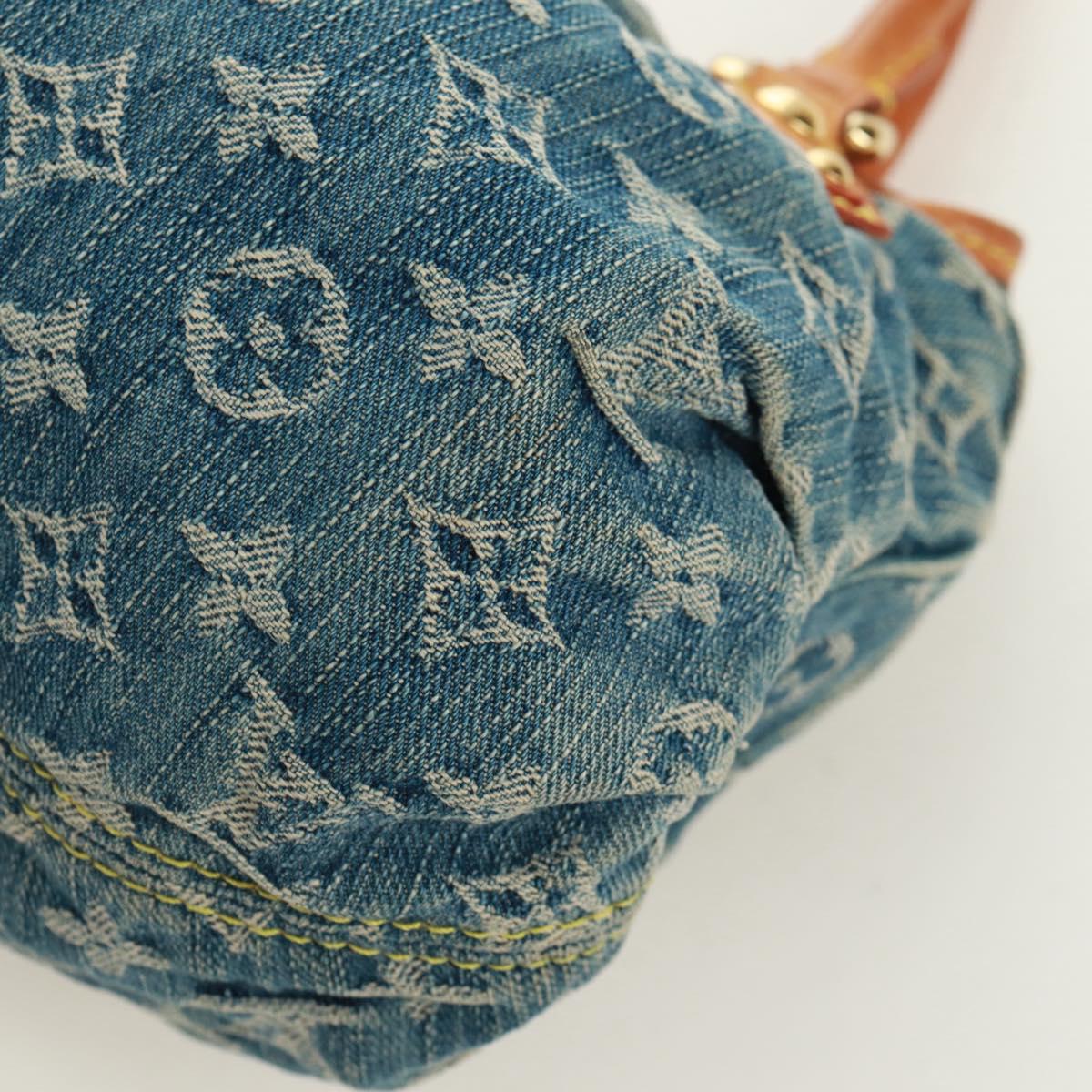LOUIS VUITTON Monogram Denim Preity Hand Bag Blue M95020 LV Auth 172009V