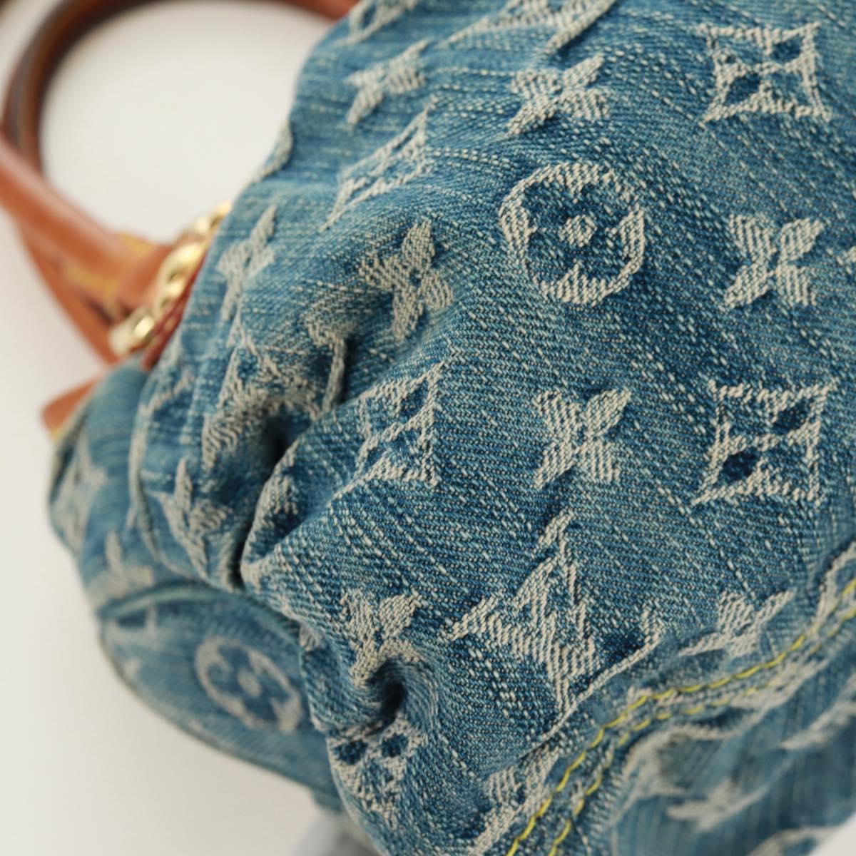 LOUIS VUITTON Monogram Denim Preity Hand Bag Blue M95020 LV Auth 172009V