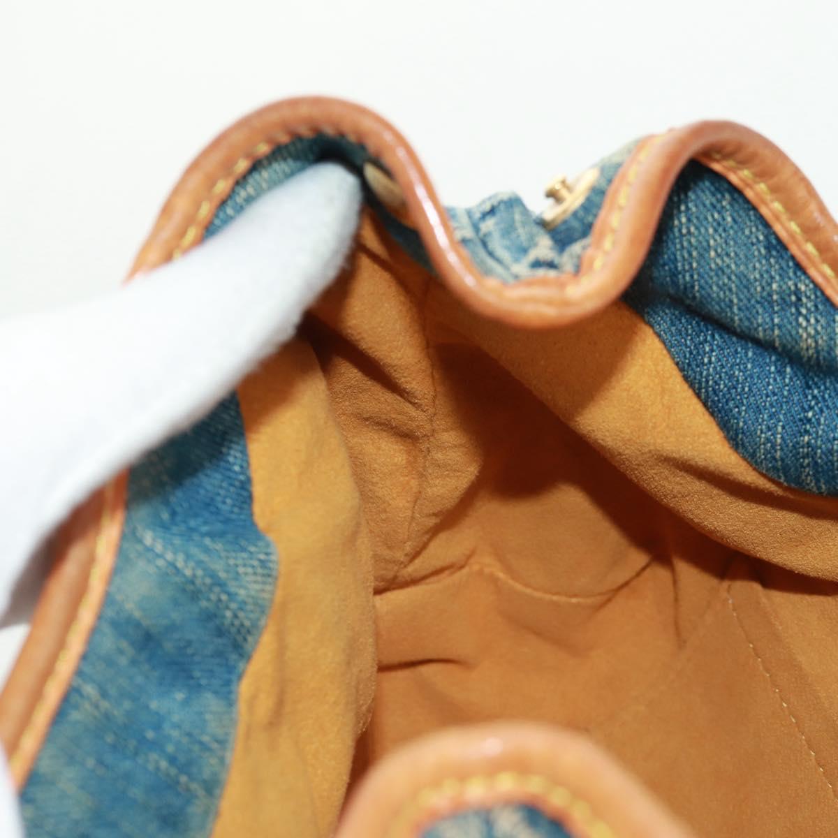 LOUIS VUITTON Monogram Denim Preity Hand Bag Blue M95020 LV Auth 172009V