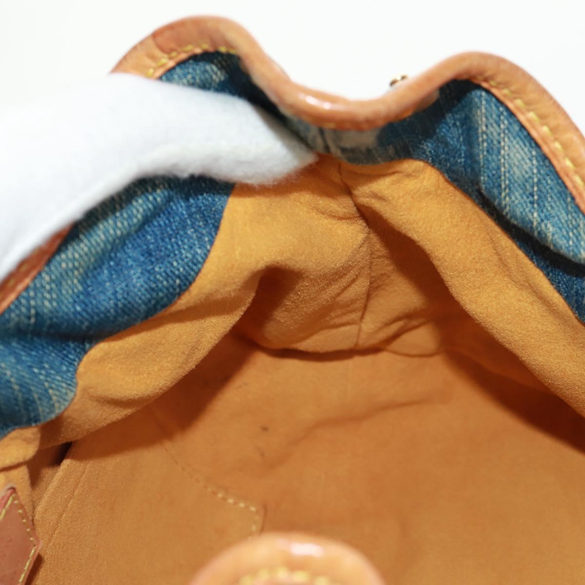 LOUIS VUITTON Monogram Denim Preity Hand Bag Blue M95020 LV Auth 172009V